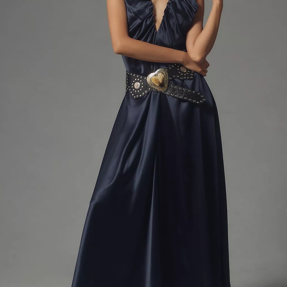 Acler ⭐️NWT⭐️ Navy V-Neck maxi dress size 4 - Picture 5 of 12